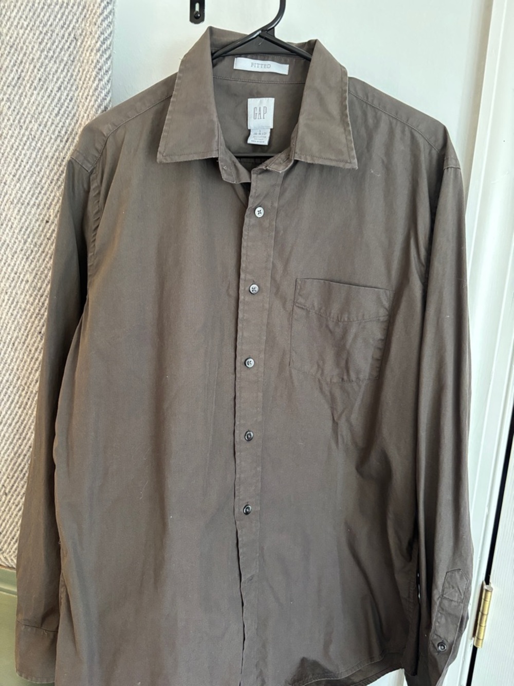 GAP Brown Long-Sleeve Button-Up Shirt